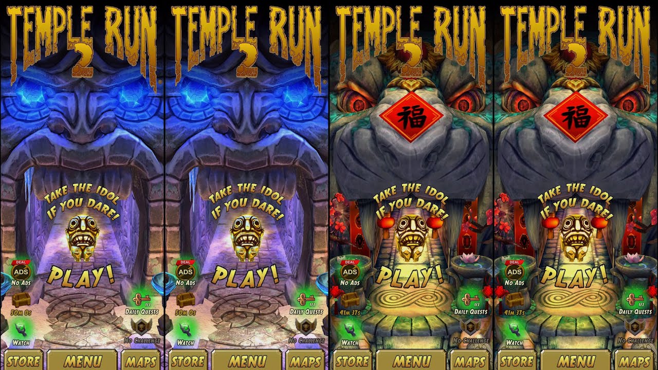 Temple Run 2 Frozen Shadows Vs Temple Run 2 Lantern Festival - Endless Run Gameplay