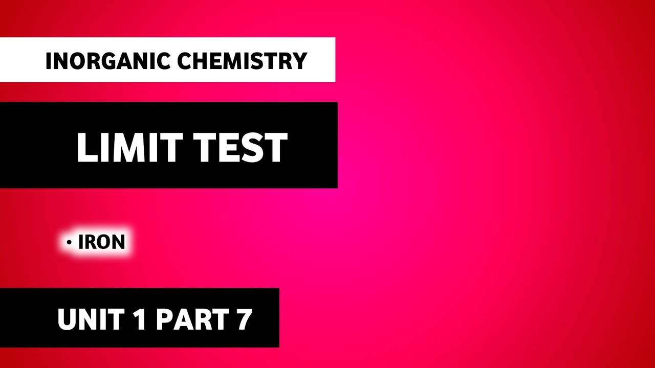 Limit Test For Iron | Limit Test | Pharmaceutical Inorganic Chemistry | B Pharma 1st Semester
