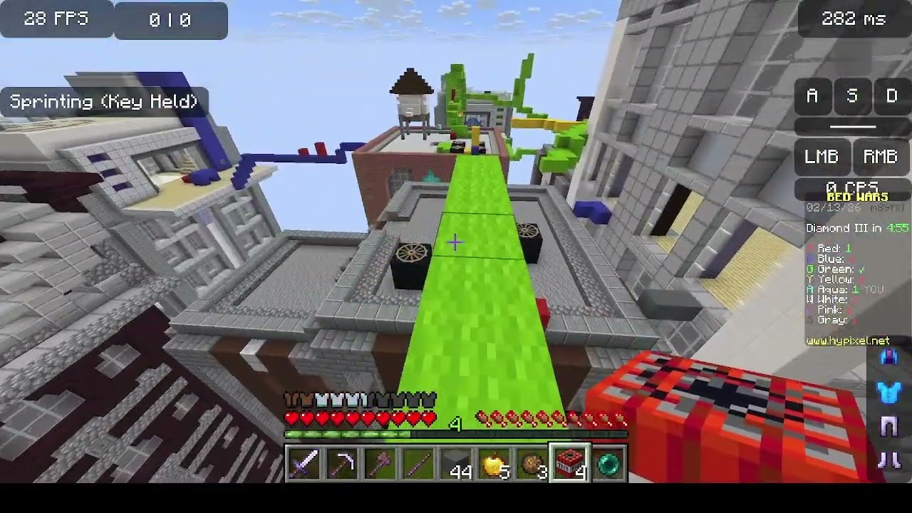 لعبت bedwars ولاكن - بتحدي ممنوع استخدم خشب ولا صوف