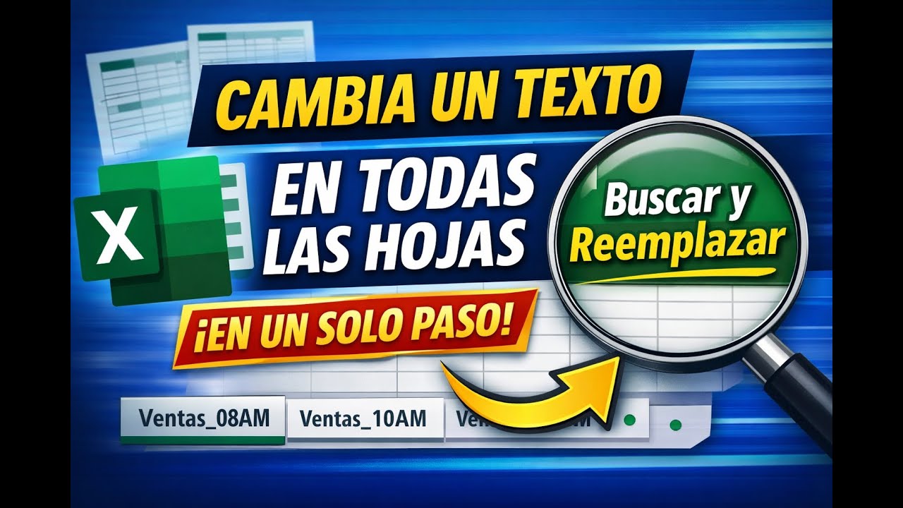 Cómo cambiar un texto en todas las hojas de Excel (sin ir una por una)