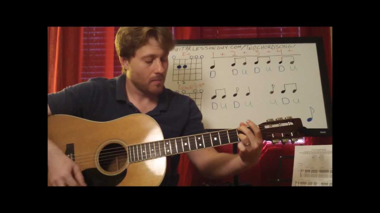 Horse With No Name Guitar Lesson - Two Chords (easy part)
