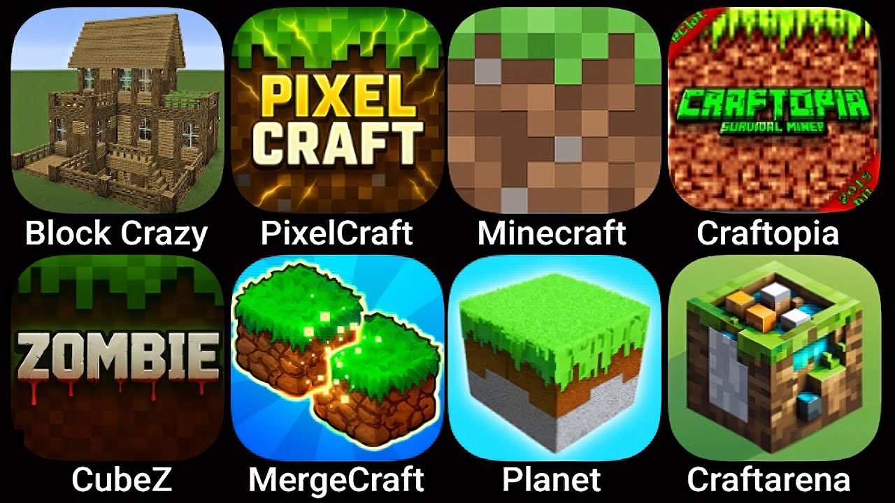 Block Crazy Vip,PixelCraft,Minecraft,Craftopia,CubeZ,MergeCraft,Planet,Craftarena