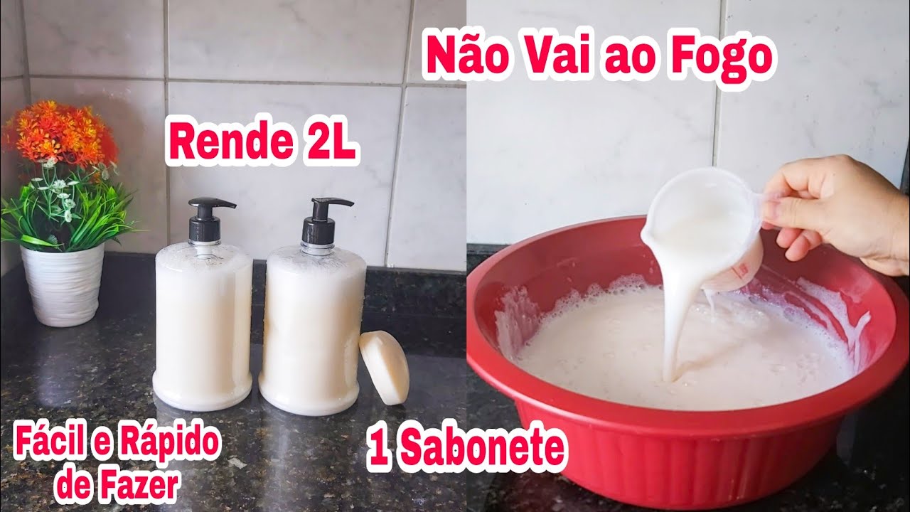 Sabonete Líquido Hidratante Corporal Super Perfumado ♤ Não Vai ao Fogo ♤ Sem Baba ♤ Rende 2L