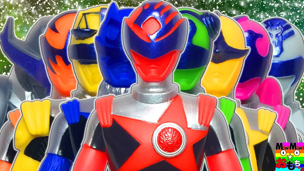宇宙戦隊キュウレンジャー キャラクターショー☆キュータマ 変身 戦いごっこ 恐竜 バトル★シシレッド しゅつどう前にアンパンマンコンビニでショッピング♪人形劇 おもちゃ アニメ 人気動画 連続再生