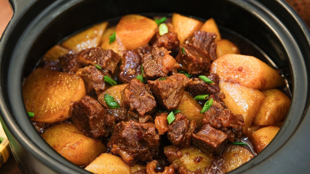 Китайская тушеная говяжья грудинка с дайконом | Лучшая кантонская кухня