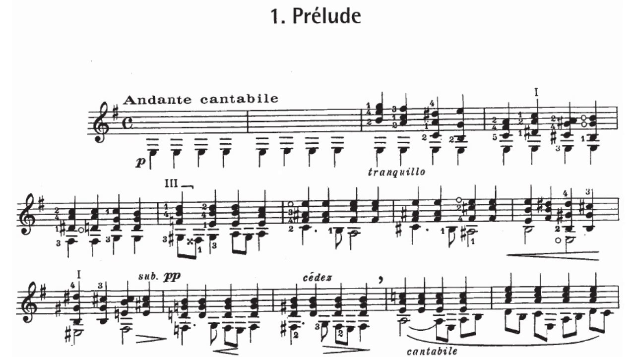 Alexandre Tansman: Hommage à Chopin, for Guitar (Score video)