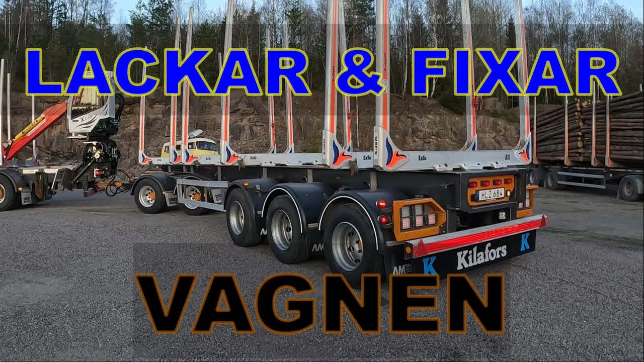Lackar och fixar vagnen!