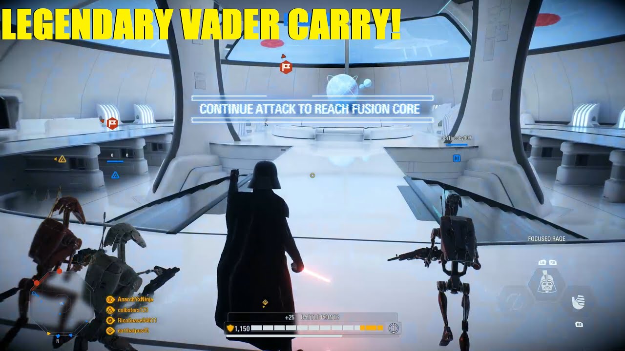 Darth Vader with a LEGENDARY carry! PTFOed like a MF! - Star Wars Battlefront 2