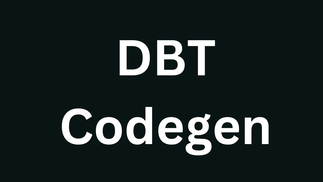 DBT Codegen Packages | Generate the code Automatically | DBT Ymls | Sources Yml