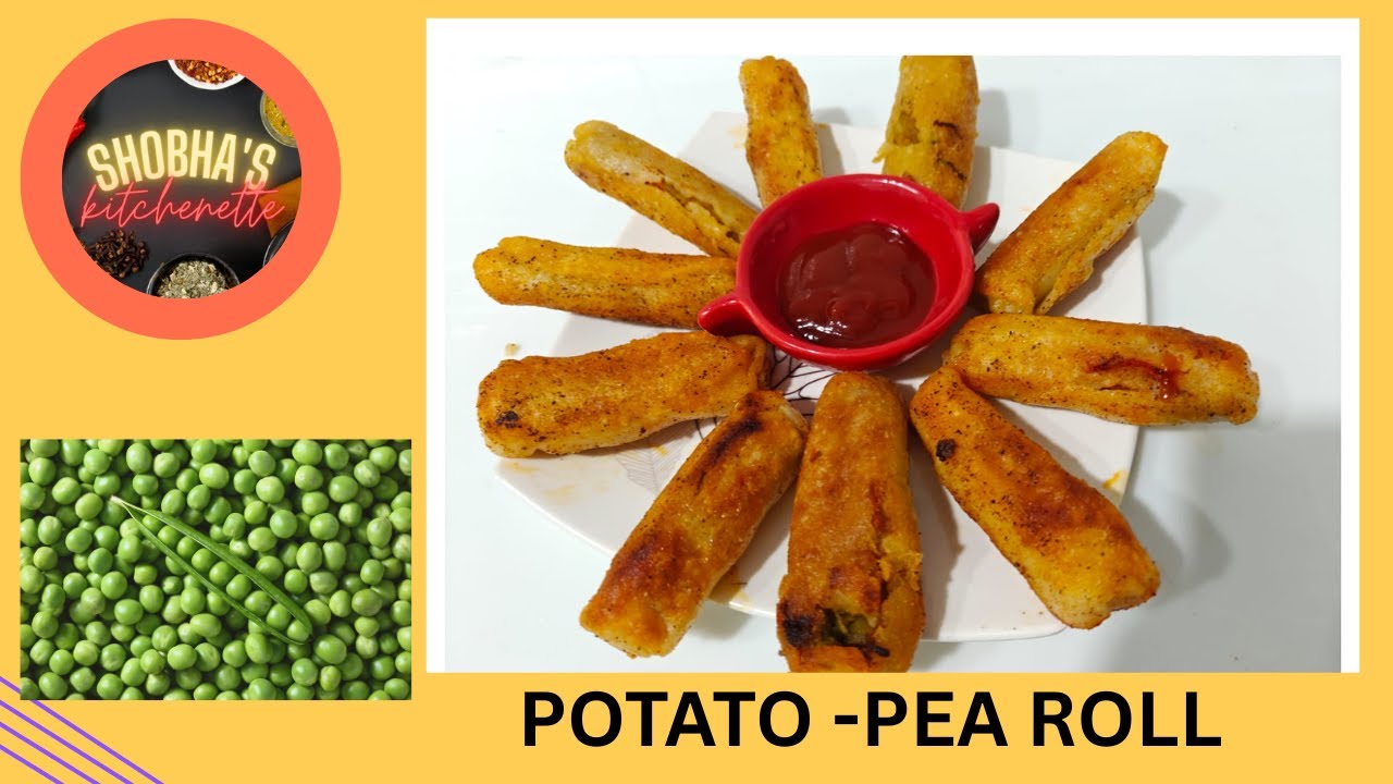 #potatorecipe|#potato pea roll  #bteakfast recipe|#shobha's kitchenette|#rice flour recipe|#snacks|