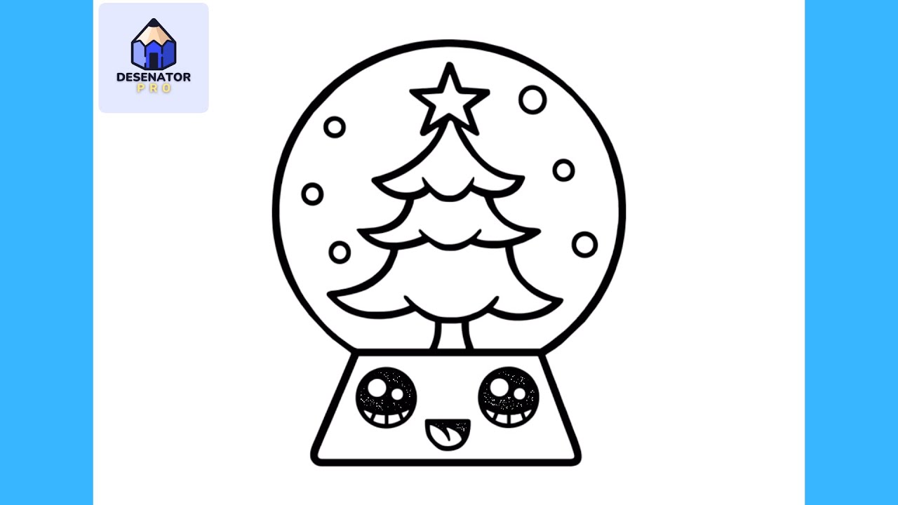 Cum Să Desenezi Un GLOB De IARNA De Cristal | Usor Pas cu Pas Tutorial pentru Incepatori