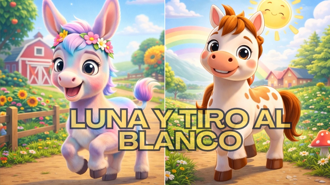 🌈Luna y Tiro al Blabco  – Canción Infantil  | Música para Niños  | Party Boom🎈