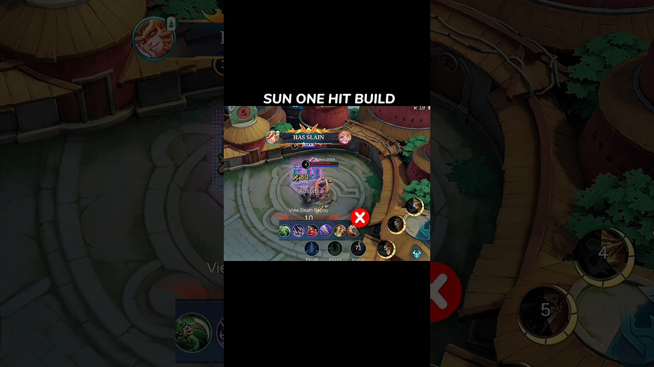 Sun one hit build 2025 ✅ #mobilelegends #mlbb #tutorial #mobilelegendsbangbang #mlbbesports