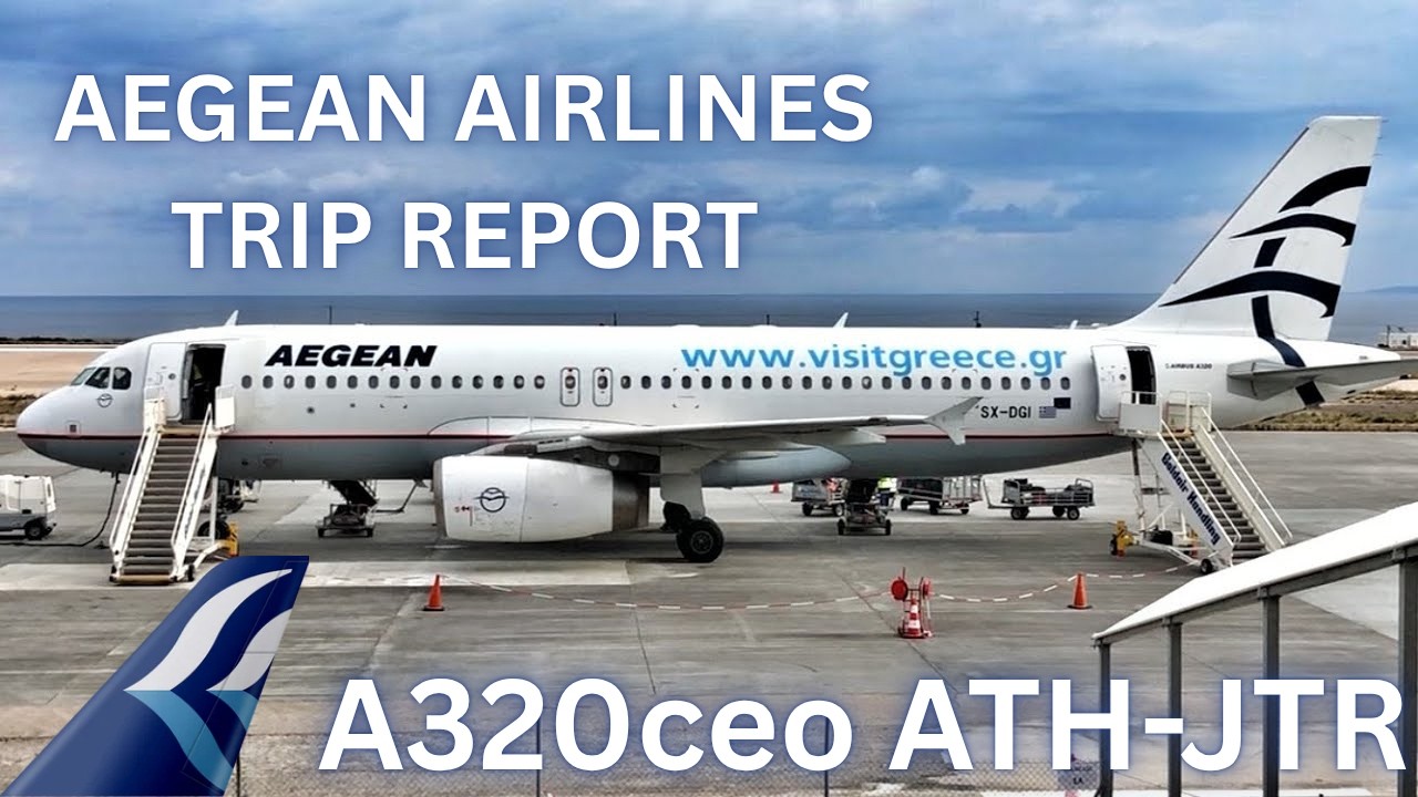 TRIP REPORT | Aegean Airlines Airbus A320 | Athens to Santorini