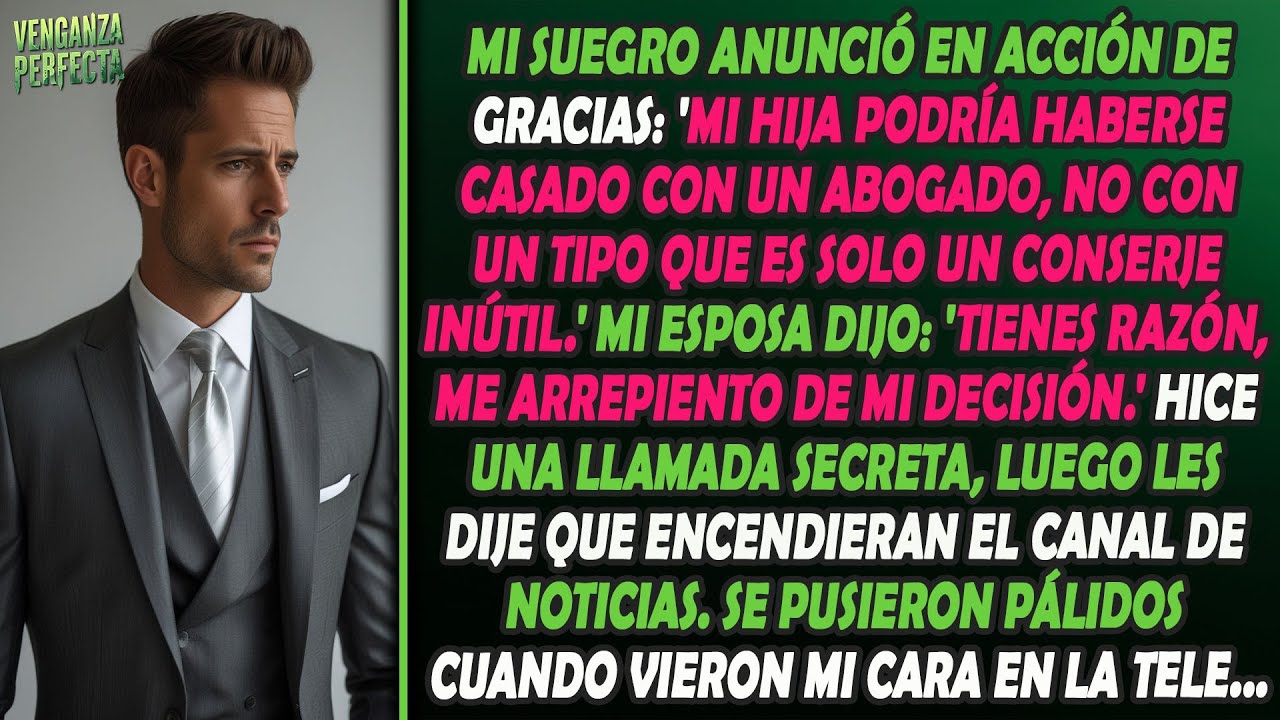 Mi suegro se burló de mí en la cena. Hice una llamada secreta y luego les dije que pusieran el ...