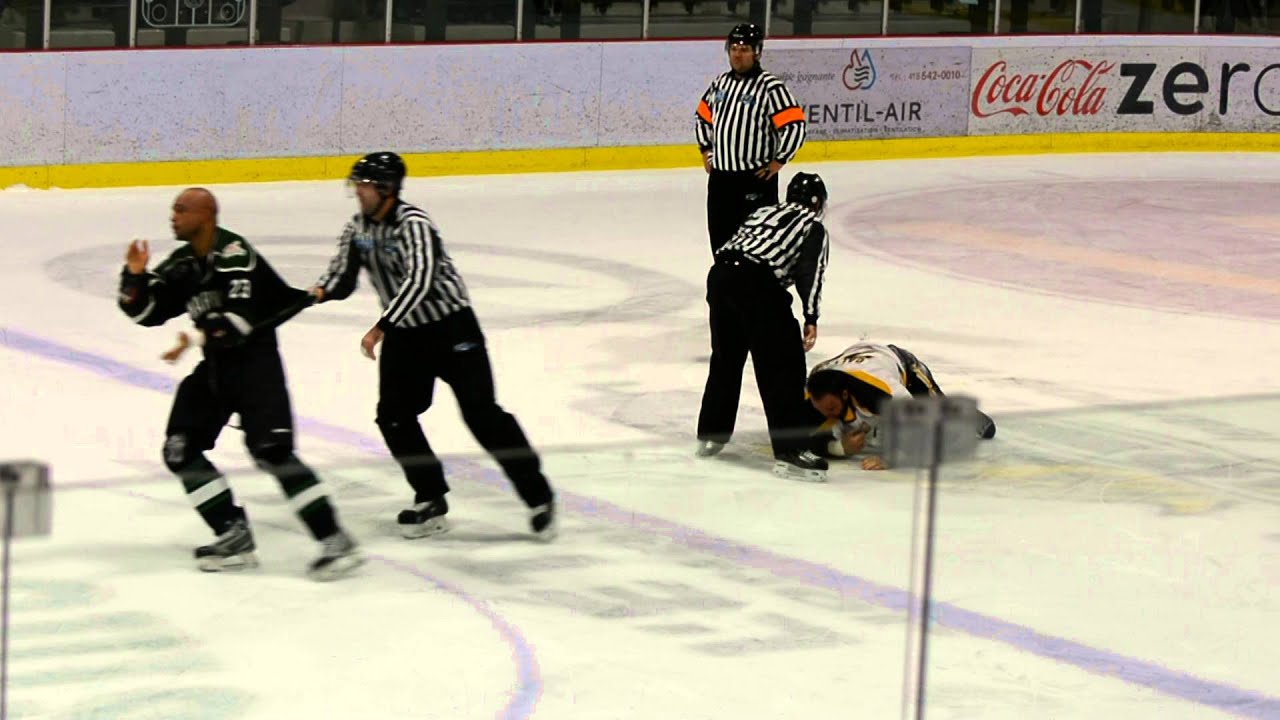 Combat / Fight Sean McMorrow vs Yannick Dallaire, LNAH, 22-01-16