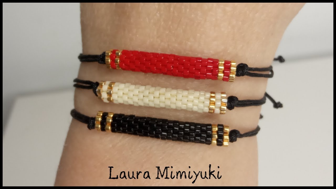 Pulsera peyote par / pulsera fácil miyuki
