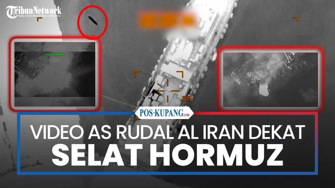 AS Rilis Rekaman Rudal Target Angkatan Laut Iran di Dekat Selat Hormuz