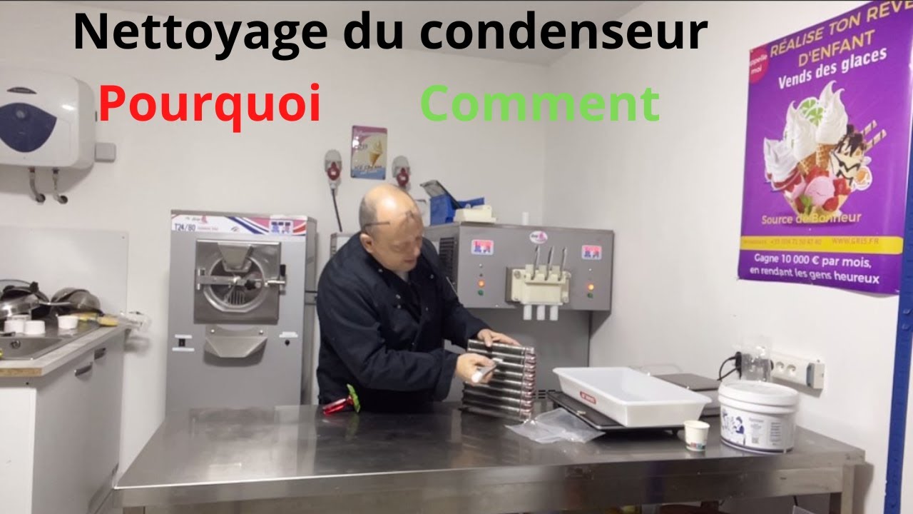 Entretien du condenseur de la machine à glace à l'italienne et autre