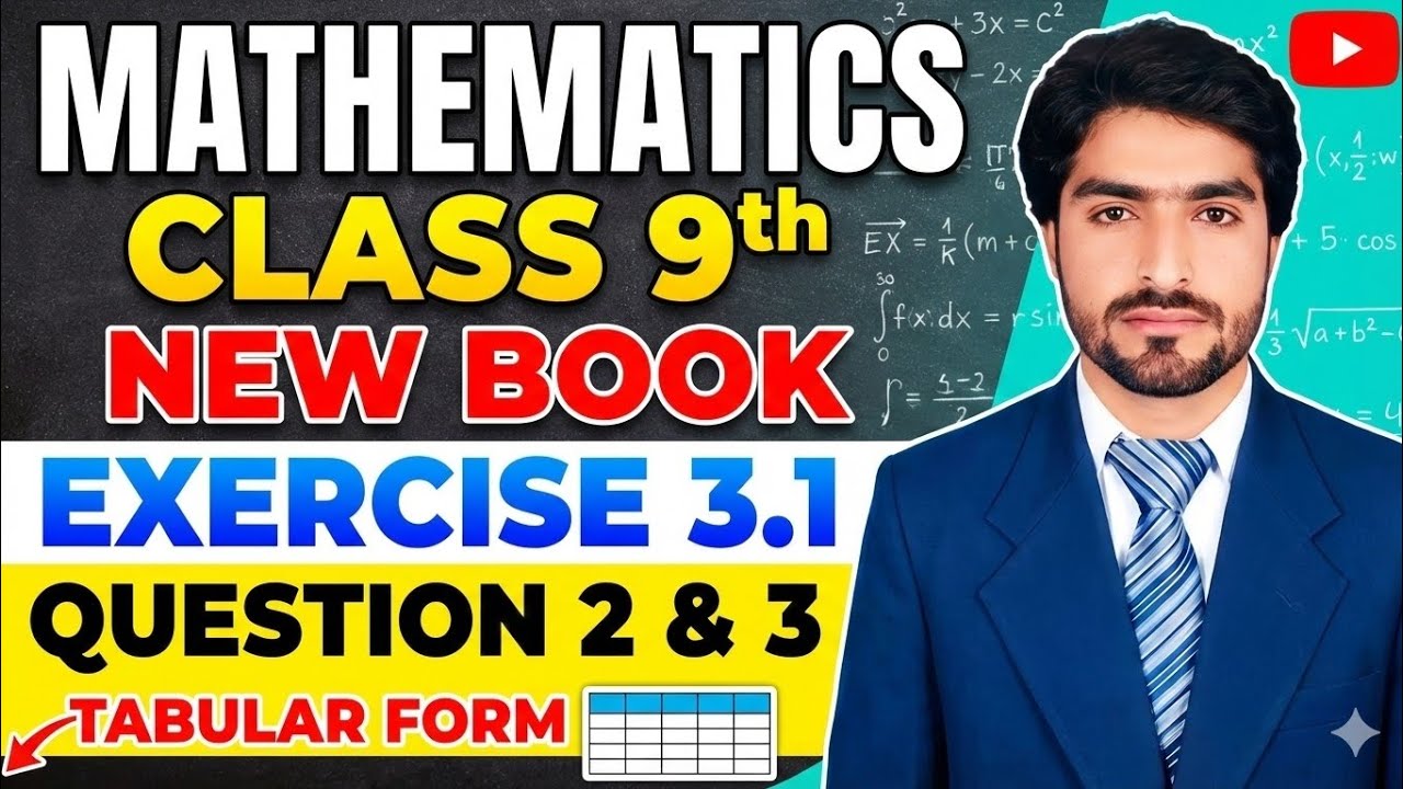 Class 9th Math New Book Exercise 3.1 Question 2,3-Exercise 3.1 Question 2,3-9th Class Maths
