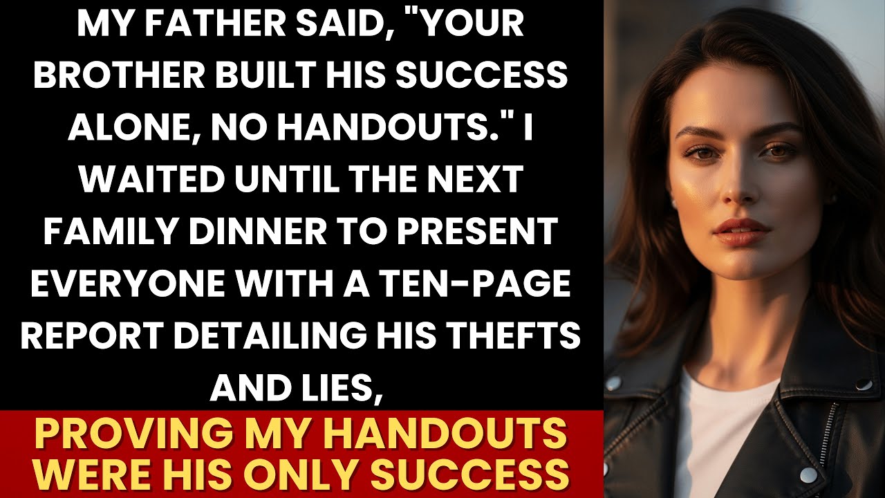 Dad Said My Brother Built Success Alone—So I Unveiled Proof His Wins Were Built On My Handouts