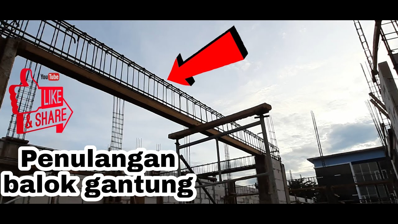 penulangan balok gantung