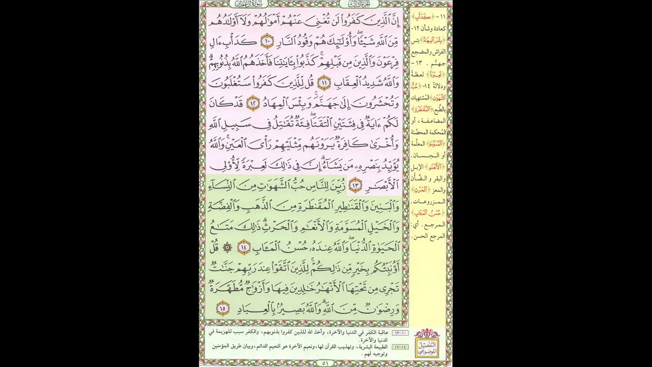 تحفيظ القران - سورة آل عمران صفحة 51 - مكررة 5 مرات - بصوت الشيخ الحصري
