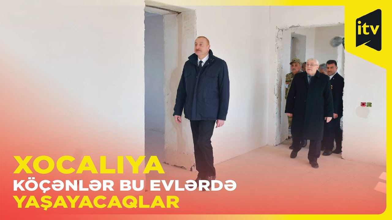 Prezident Xocalıda yeni tikilən evlərlə tanış oldu
