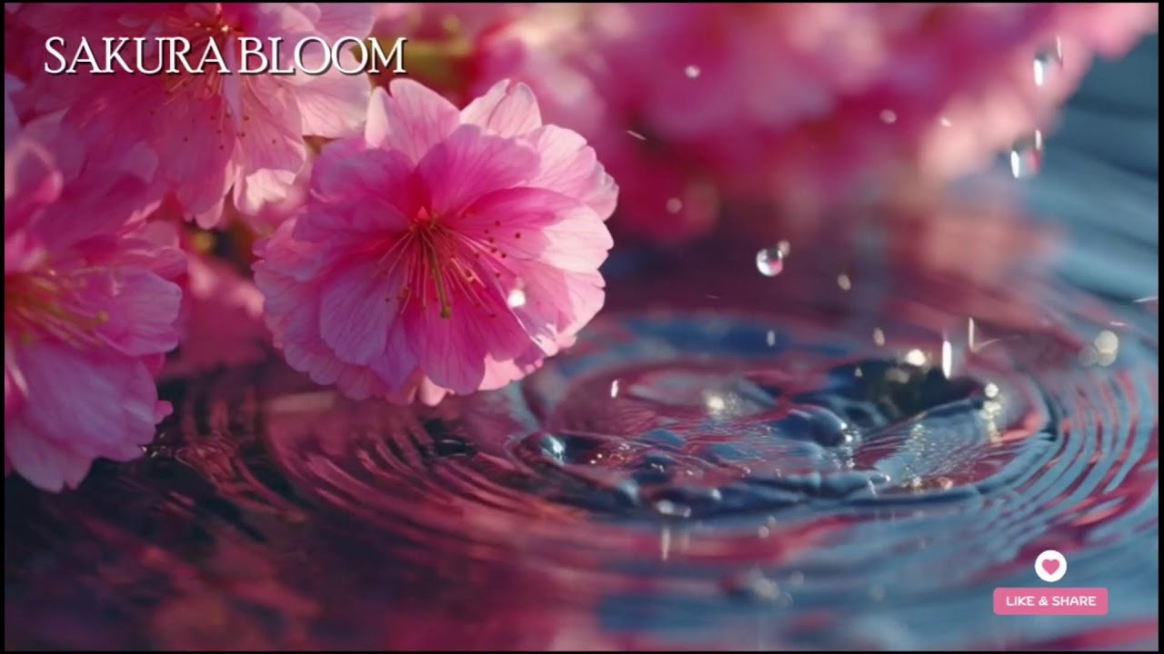 🔴 桜ブルーム – 癒しのピアノと日本の自然音 | 瞑想と安眠の音楽 Healing piano + nature sounds Jepang.