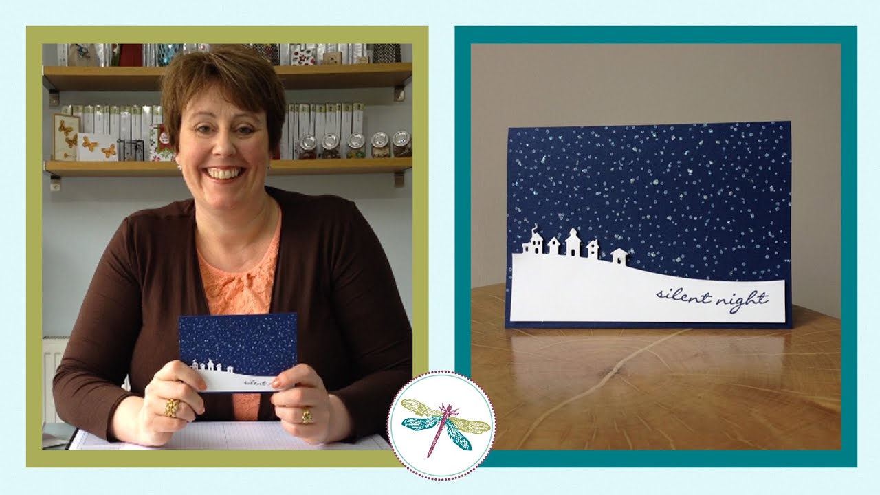 Потрясающая блестящая рождественская открытка с использованием Stampin' Up! Sleigh Ride Edgelits
