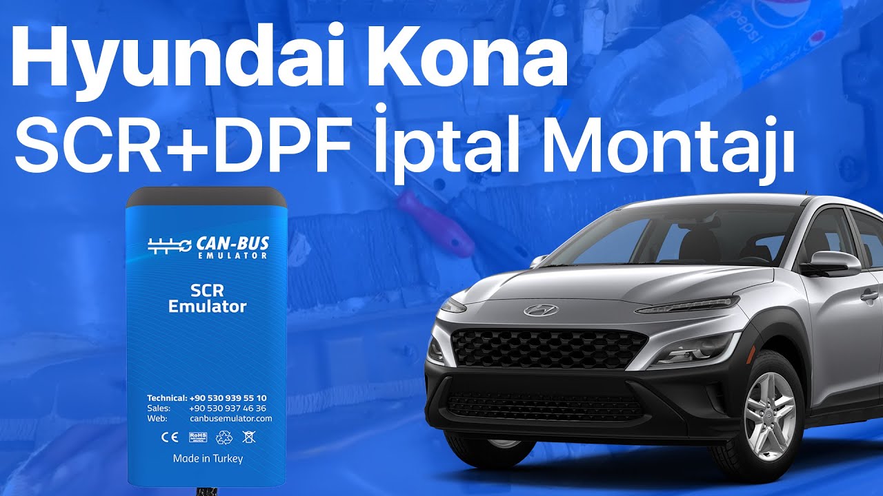 Hyundai Kona (SIM2K-510) HYBRID Motorlu Aracın Adblue ve DPF İptal Em&uuml;lat&ouml;r Montajı