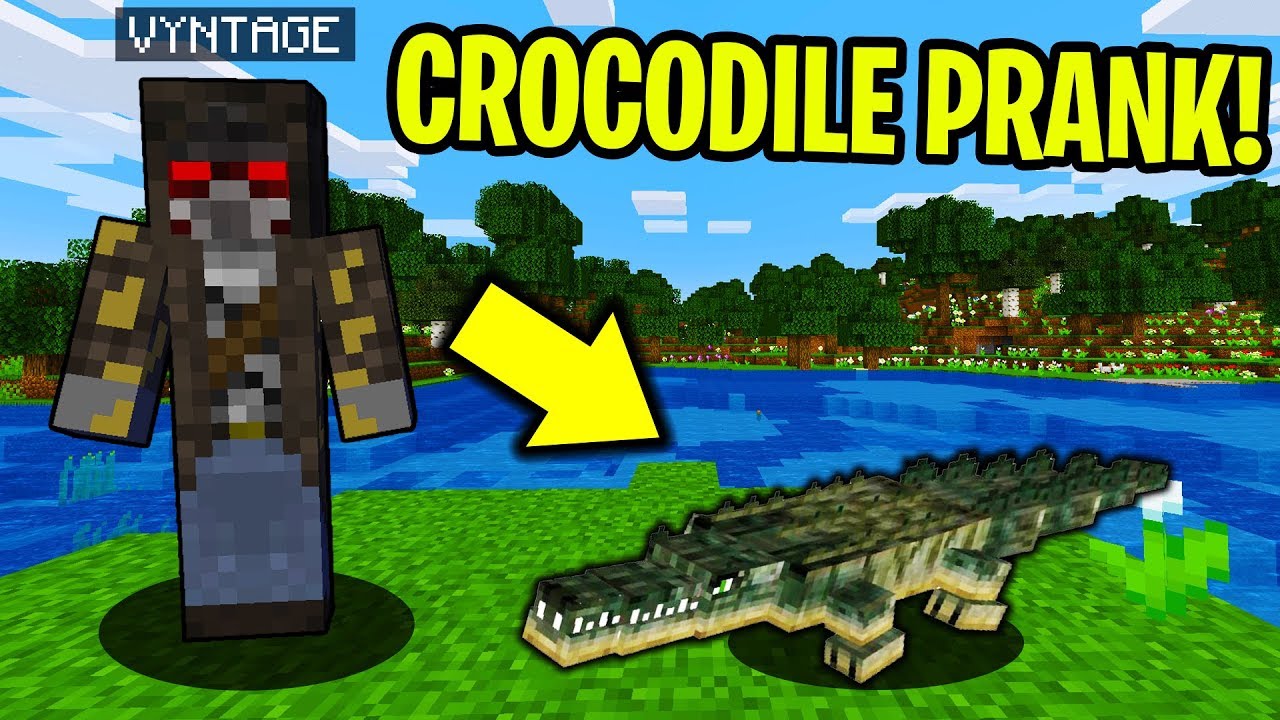 PRANKING AS A CROCODILE IN MINECRAFT! - Minecraft Trolling Video