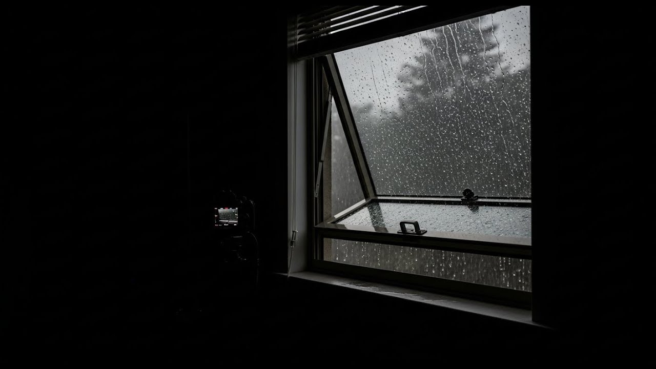 Rain Sound On Window with Thunder SoundsㅣHeavy Rain for Sleep, Study and Relaxation, Meditation