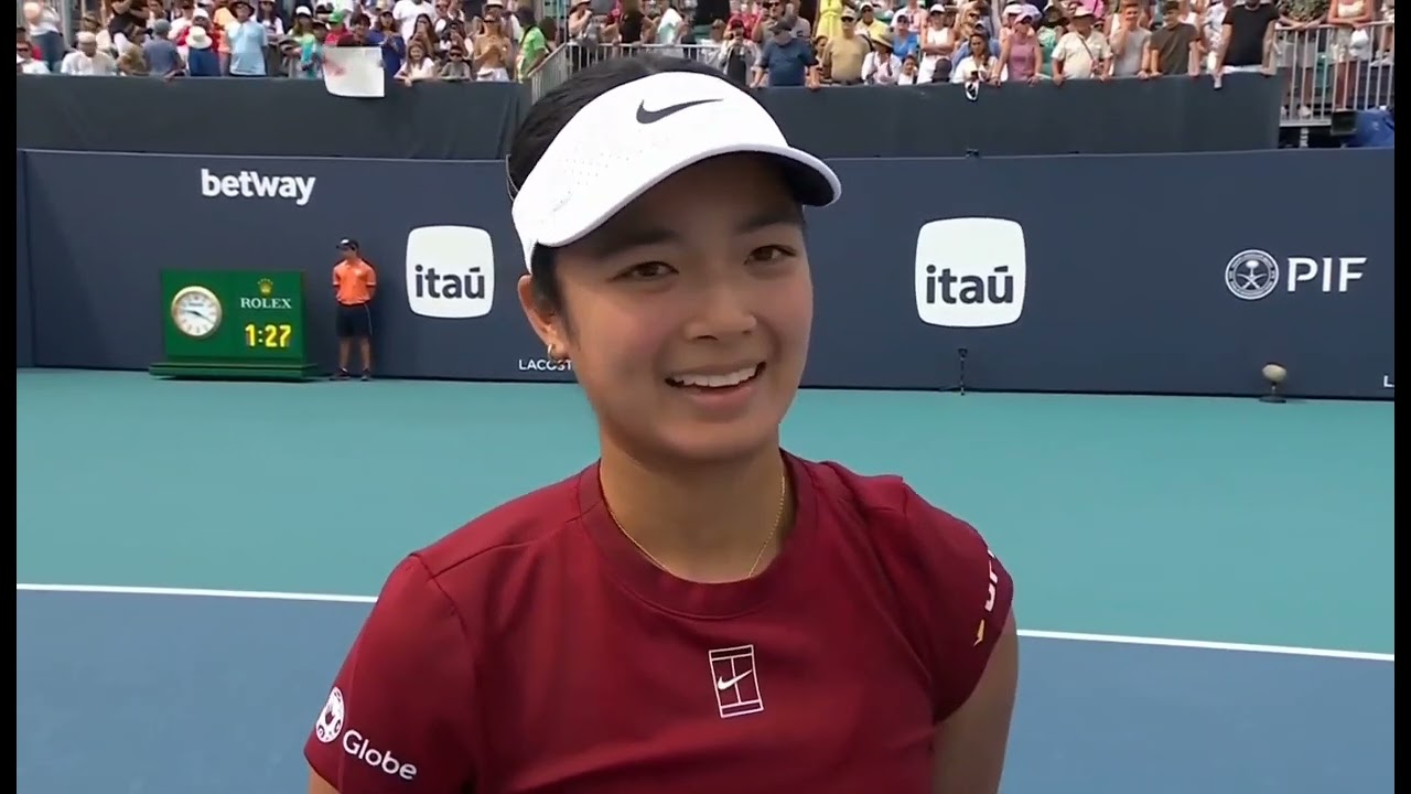 Alex Eala interviewed after the match with Madison Keys - Miami Open 2025