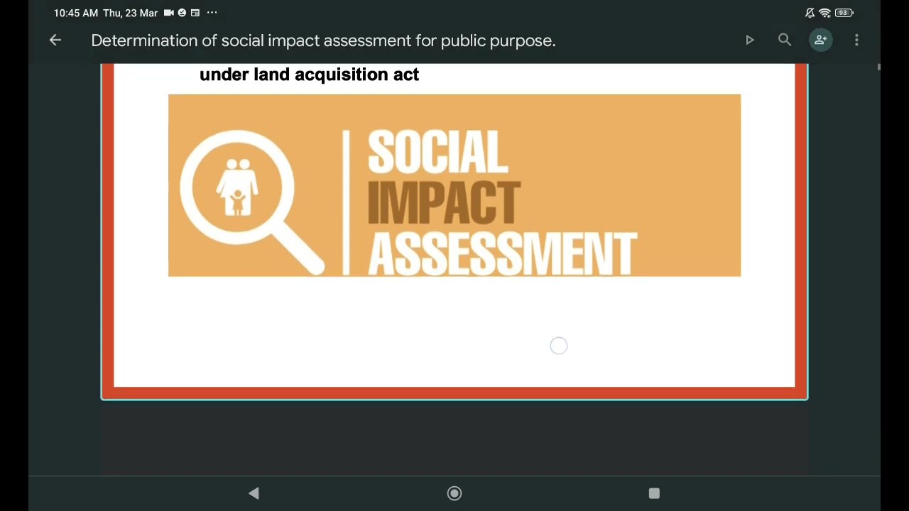 Determination of social impact assessment for public purpose |