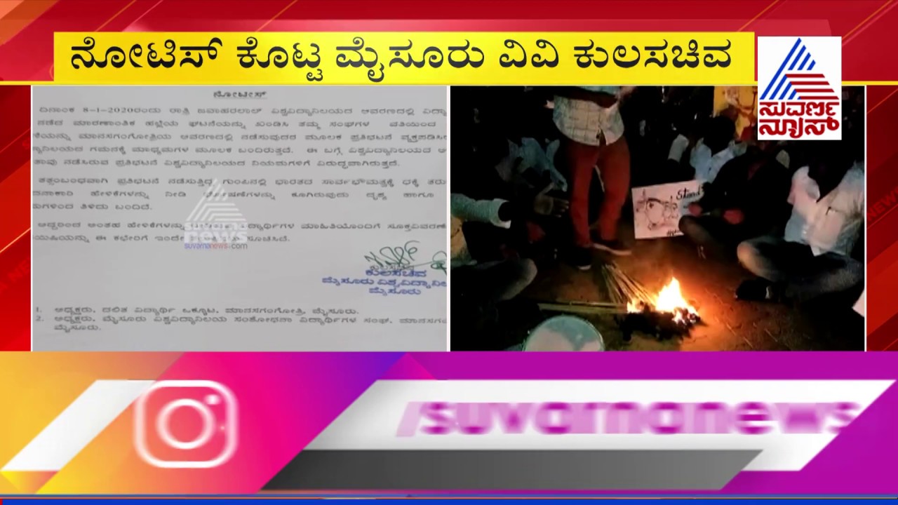 Mysore University Chancellor sends Notice To Head of the Research Association Of University