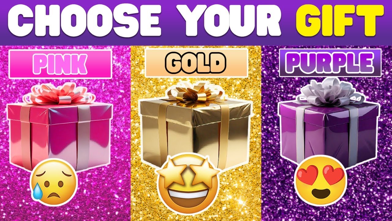 Choose Your Gift 🎁 PINK, GOLD or PURPLE | LUCKY Choice Quiz!