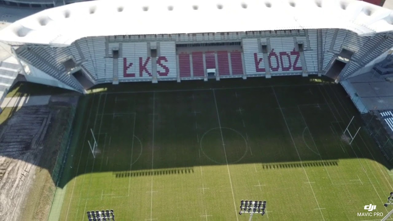 Stadion ŁKS Ł&oacute;dź z drona