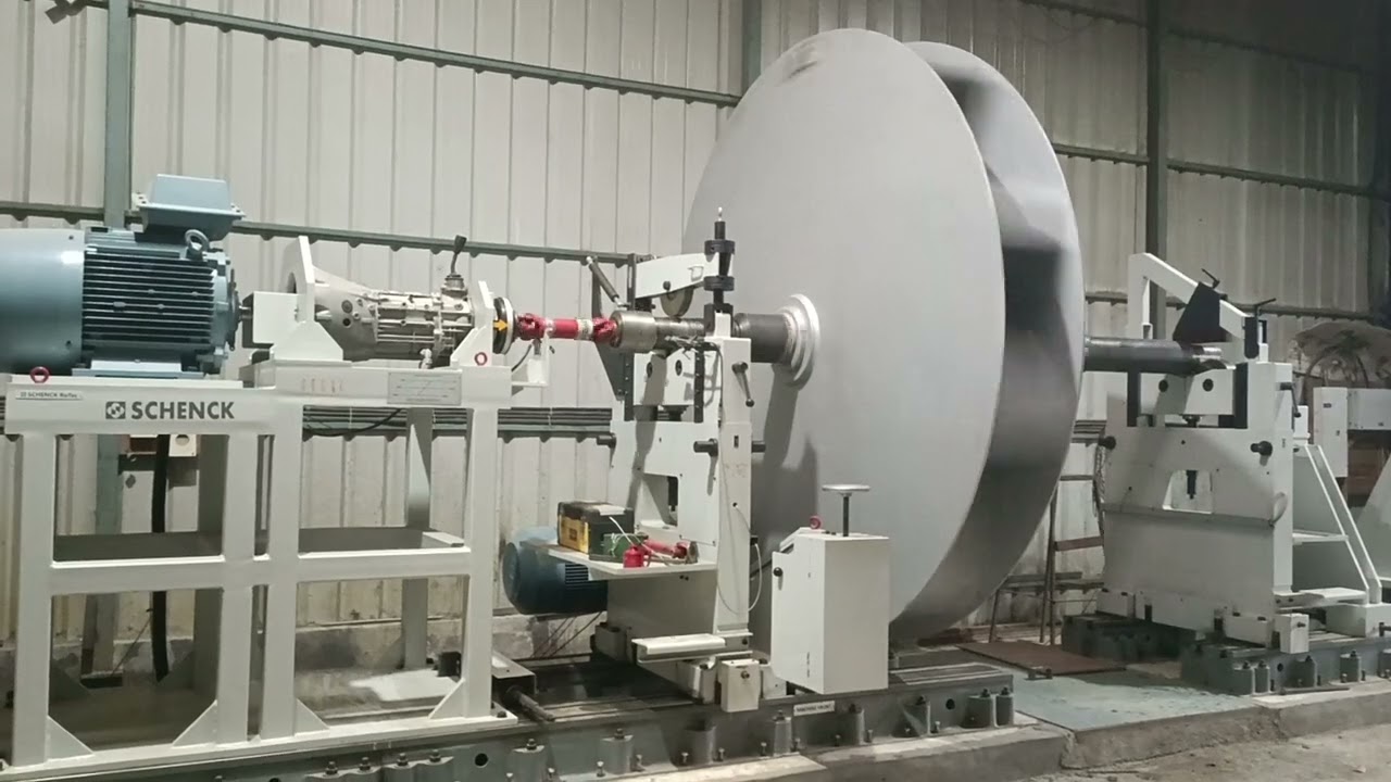 Schenck High Speed Dynamic Balancing Machine for ID fan Impeller Capacity Up To 40 Tons,