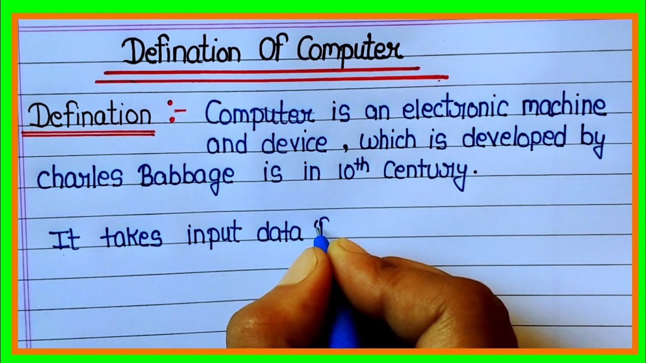 Definition of computer|what is computer|Computer|definition|Data Education|