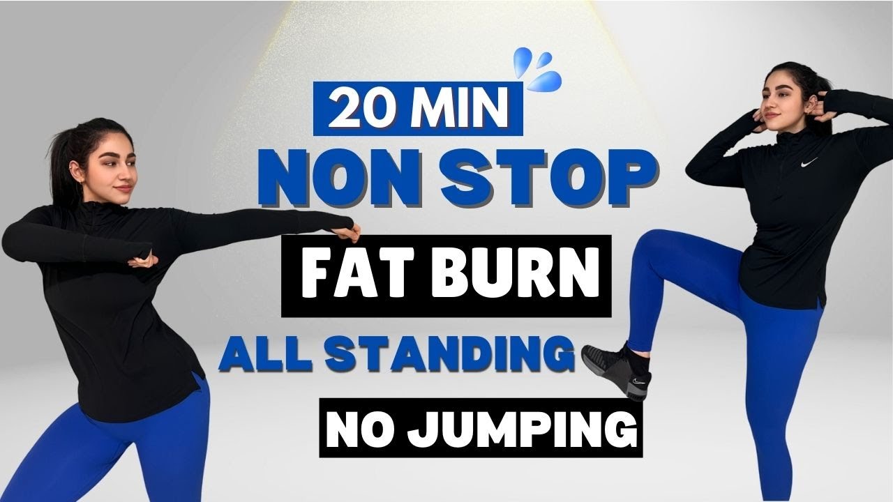 20 Min Intense NON STOP Full Body Fat Burn | All Standing | No Jumping Workout | Sweaty, No Repeat