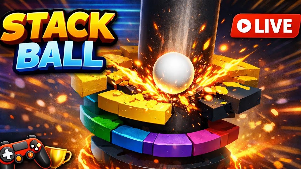 Stack Ball Live Gameplay | Non-Stop Level Breaking 🔴