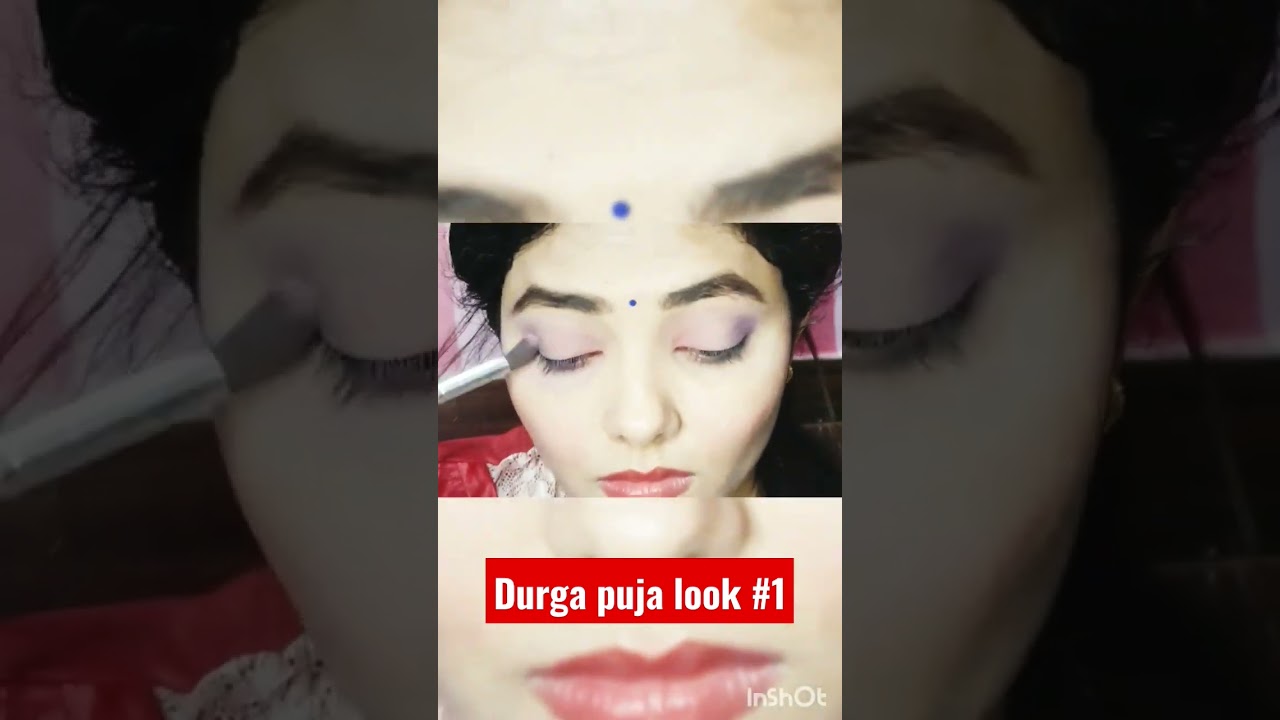 Sweatproof Durga Puja😍💃 Special Look no.1 More Look video coming out 🥰#garba #navratri #shorts