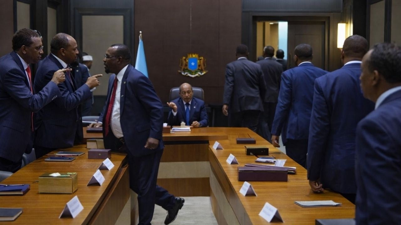 Ahmed madoobe oo Kismayo ku aadan iyo Shirkii oo lagu kala kacay
