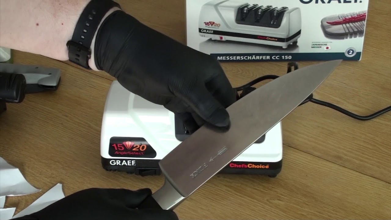 Immer scharfe Messer! Einfach , zuverl&auml;ssig und schnell. GRAEF Messersch&auml;rfer CC 150 im Test