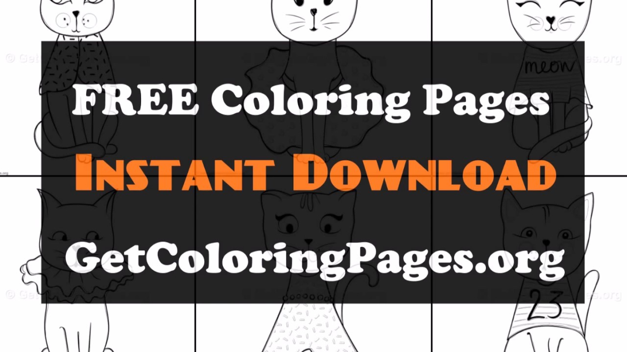 Cat coloring pages free printable