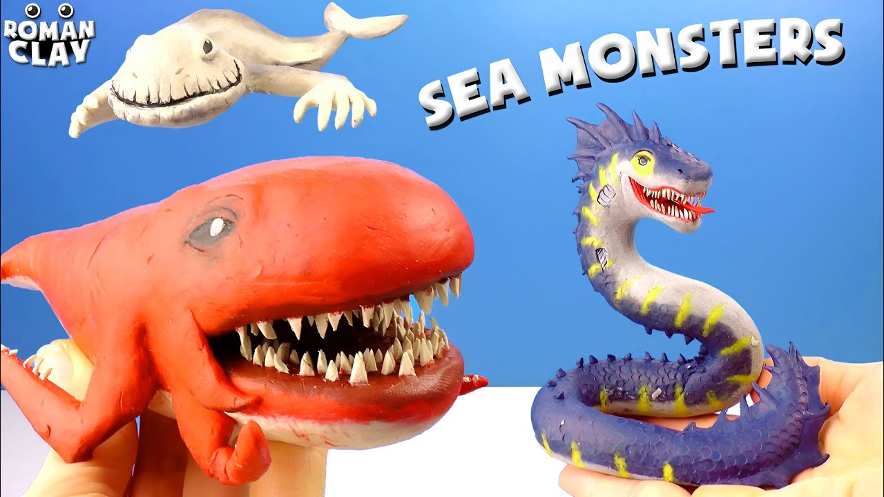 Making Julia, Drownviper, Ningen 🌊 Sea Monsters with Clay