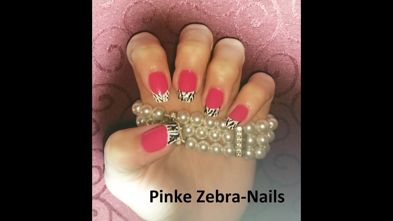 Pinkes Zebra Fingernageldesign Tutorial // Belle Lu