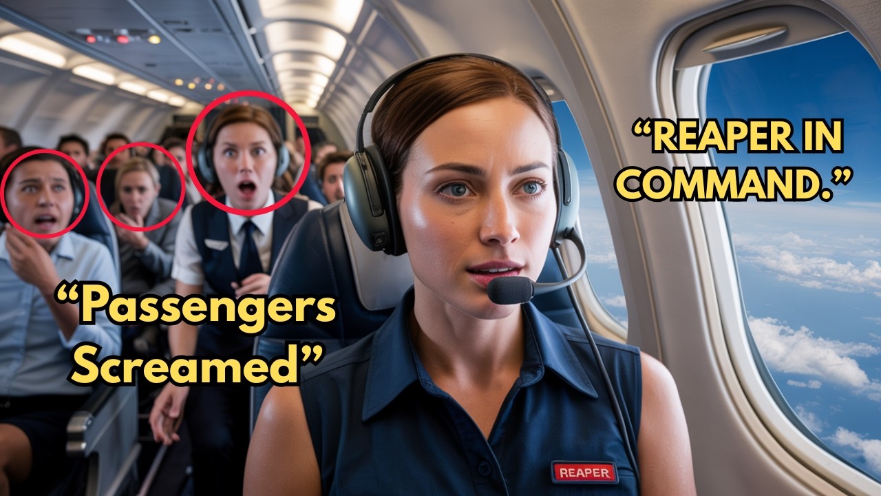 “Passengers Screamed at 40,000 Feet — Until One Voice Said ‘Reaper’..And  F22 Froze