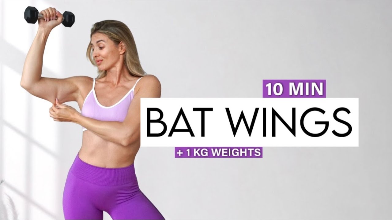 10 MIN BAT WINGS WORKOUT 2.0 / Get rid Flabby Triceps ! Beginner / With Weights / No Repeat